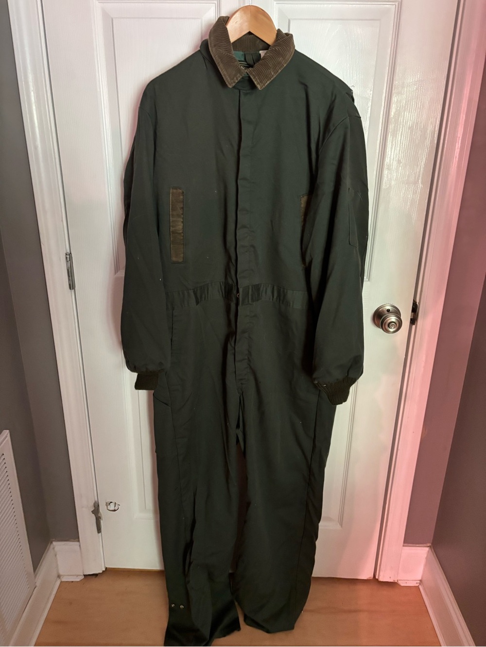 Vintage 1970s Sears Army Green work & Labor Insulated Coveralls 44 tall